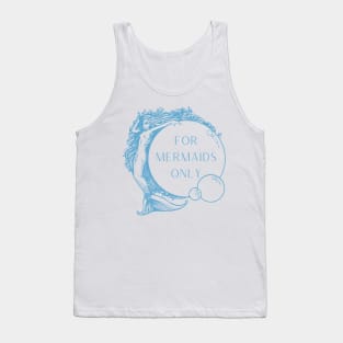 For mermaids only vintage graphic design shirt Tank Top